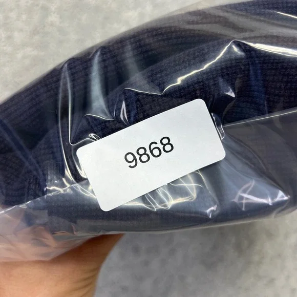 Lands End Thermal Shirt Mens XL Navy Purple Waffle Knit Long Sleeve Heavyweight - Picture 16 of 16